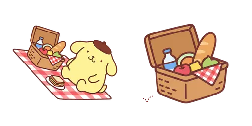 Pompompurin Picnic Day Cursor — Pompompurin Cursor Pack – Cute Aesthetic Mouse Cursors