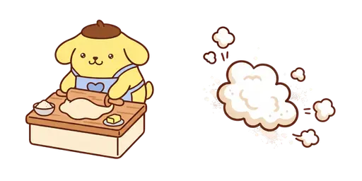 Pompompurin Baking Cursor — Pompompurin Cursor Pack – Cute Aesthetic Mouse Cursors