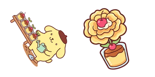 Pompompurin Pudding Garden Cursor — Pompompurin Cursor Pack – Cute Aesthetic Mouse Cursors