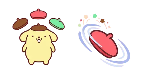Pompompurin Beret Color Swap Cursor — Pompompurin Cursor Pack – Cute Aesthetic Mouse Cursors