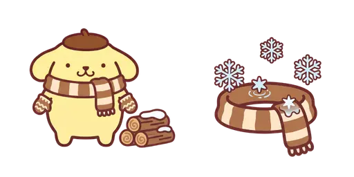 Pompompurin Winter Scarf Cursor — Pompompurin Cursor Pack – Cute Aesthetic Mouse Cursors