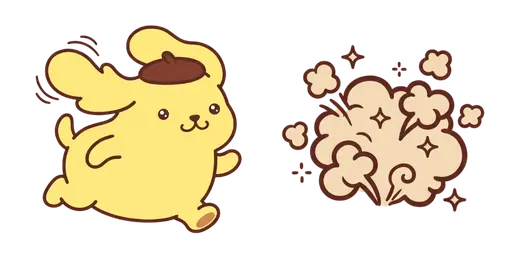 Pompompurin Happy Zoomies Cursor — Pompompurin Cursor Pack – Cute Aesthetic Mouse Cursors