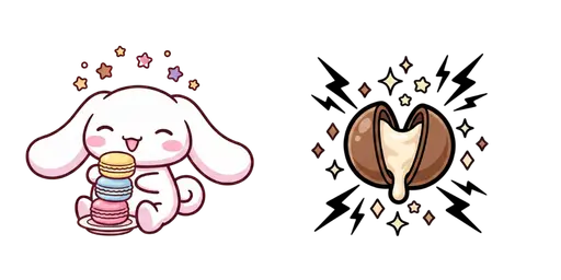 Cinnamoroll & Rainbow Macarons Cursor — Cinnamoroll Cursor Pack – Cute Aesthetic Mouse Cursors