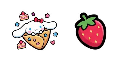 Cinnamoroll & Strawberry Crepe Cursor — Cinnamoroll Cursor Pack – Cute Aesthetic Mouse Cursors