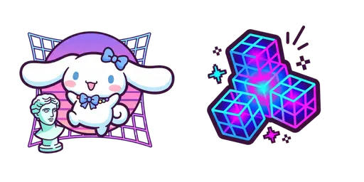 Cinnamoroll Vaporwave Cursor — Cinnamoroll Cursor Pack – Cute Aesthetic Mouse Cursors