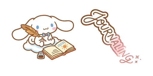 Cinnamoroll Diary Writing Cursor — Cinnamoroll Cursor Pack – Cute Aesthetic Mouse Cursors