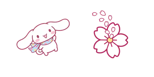 Cinnamoroll Floral Scarf Cursor — Cinnamoroll Cursor Pack – Cute Aesthetic Mouse Cursors