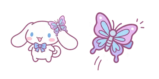 Cinnamoroll Butterfly Bow Clip Cursor — Cinnamoroll Cursor Pack – Cute Aesthetic Mouse Cursors