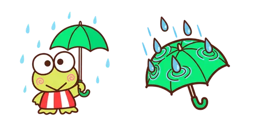 Keroppi Rainy Day Umbrella Cursor — Keroppi Cursor Pack – Cute Aesthetic Mouse Cursors