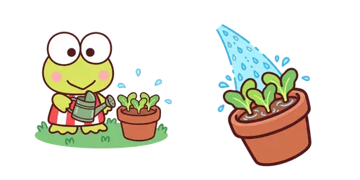 Keroppi Mini Veggie Garden Cursor — Keroppi Cursor Pack – Cute Aesthetic Mouse Cursors
