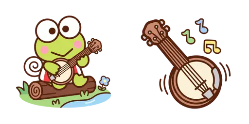Keroppi Banjo Picnic Cursor — Keroppi Cursor Pack – Cute Aesthetic Mouse Cursors
