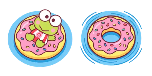 Keroppi Pool Floatie Summer Cursor — Keroppi Cursor Pack – Cute Aesthetic Mouse Cursors