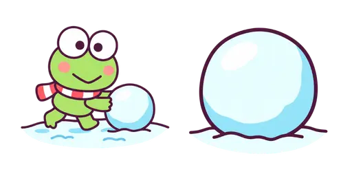 Keroppi Snow Play Cursor — Keroppi Cursor Pack – Cute Aesthetic Mouse Cursors