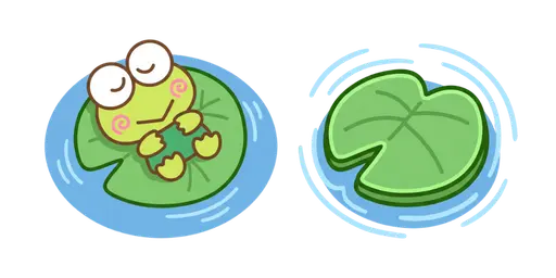 Keroppi Lily Pad Nap Cursor — Keroppi Cursor Pack – Cute Aesthetic Mouse Cursors