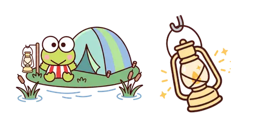 Keroppi Pondside Camping Cursor — Keroppi Cursor Pack – Cute Aesthetic Mouse Cursors