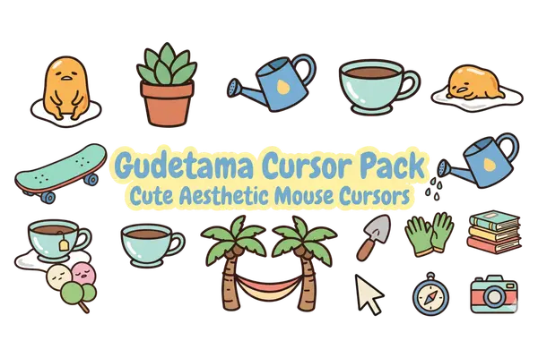 Gudetama Cursor Pack – Cute Aesthetic Mouse Cursors