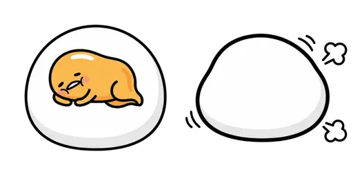 Gudetama Mochi Pillow Cursor — Gudetama Cursor Pack – Cute Aesthetic Mouse Cursors