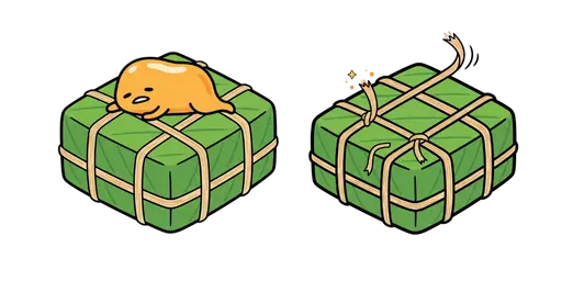 Gudetama Lunar New Year & Banh Chung Cursor — Gudetama Cursor Pack – Cute Aesthetic Mouse Cursors