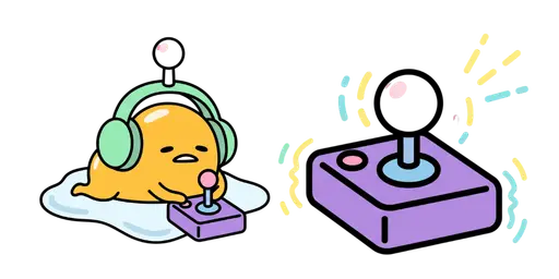 Gudetama Gamer Headset Cursor — Gudetama Cursor Pack – Cute Aesthetic Mouse Cursors
