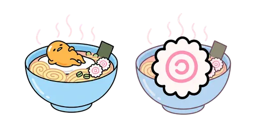 Gudetama Ramen Bowl Float Cursor — Gudetama Cursor Pack – Cute Aesthetic Mouse Cursors