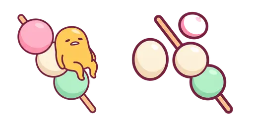 Gudetama & Dango Skewer Cursor — Gudetama Cursor Pack – Cute Aesthetic Mouse Cursors