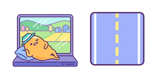 Gudetama Road Trip Cursor — Gudetama Cursor Pack – Cute Aesthetic Mouse Cursors