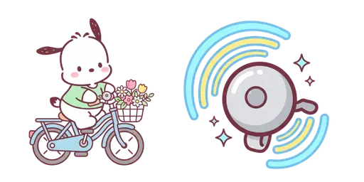 Pochacco Spring Bike Ride Cursor — Pochacco Cursor Pack – Cute Aesthetic Mouse Cursors