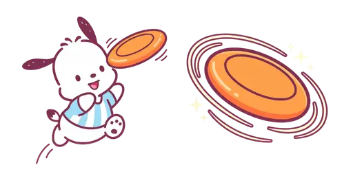 Pochacco Frisbee Catch Cursor — Pochacco Cursor Pack – Cute Aesthetic Mouse Cursors