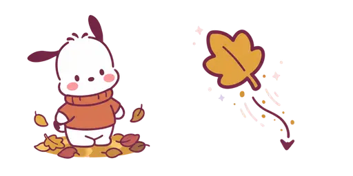 Pochacco Autumn Sweater Cursor — Pochacco Cursor Pack – Cute Aesthetic Mouse Cursors