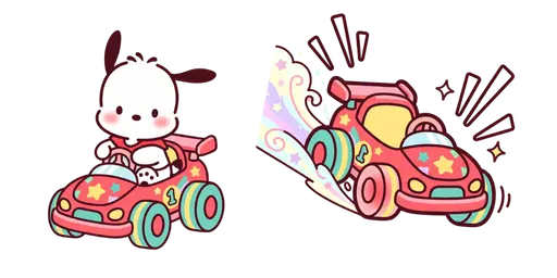 Pochacco Toy Race Car Cursor — Pochacco Cursor Pack – Cute Aesthetic Mouse Cursors
