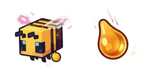 Minecraft Bee Honey Collect Cursor — Minecraft Mobs Cursor Pack