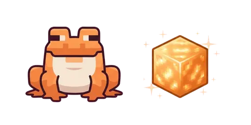 Minecraft Frog Froglight Glow Cursor — Minecraft Mobs Cursor Pack