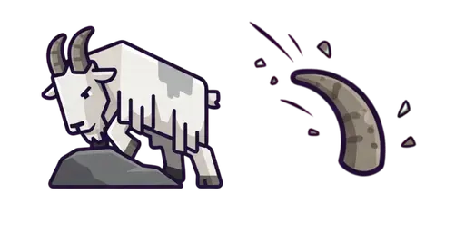Minecraft Goat Ram Horn Cursor — Minecraft Mobs Cursor Pack