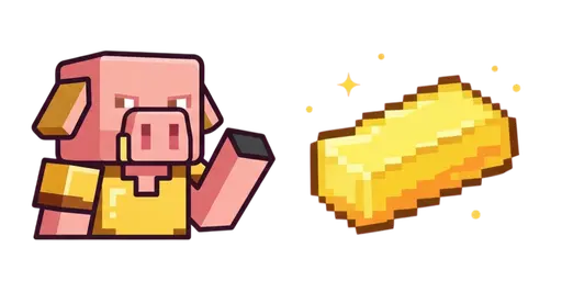 Minecraft Piglin Gold Barter Cursor — Minecraft Mobs Cursor Pack