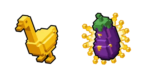 Roblox Golden Goose & Fortune Eggplant Cursor — Roblox Grow a Garden Cursor Pack