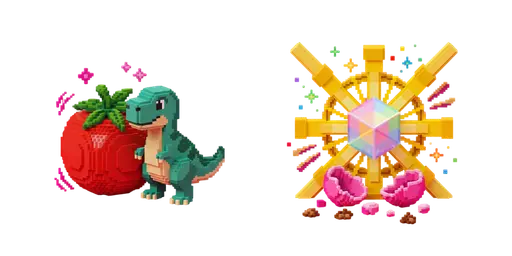 Roblox T-Rex & Oversized Tomato Cursor — Roblox Grow a Garden Cursor Pack