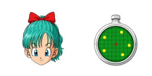 Dragon Ball Bulma & Dragon Radar Cursor — Dragon Ball Cursors Pack