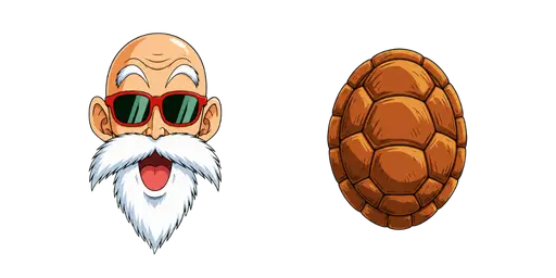 Dragon Ball Master Roshi & Turtle Shell Cursor — Dragon Ball Cursors Pack