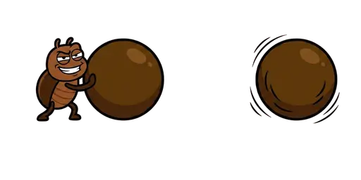 Larval Brown Dung Ball Proud Cursor — Larva Cursors Pack