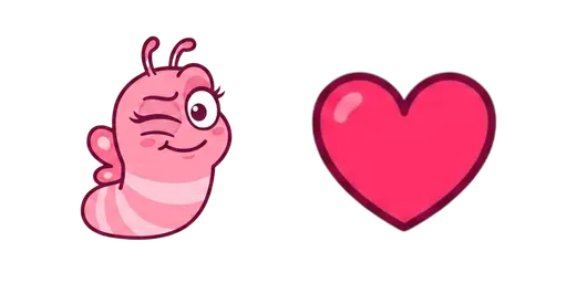 Larval Pink Butterfly Wink Cursor — Larva Cursors Pack