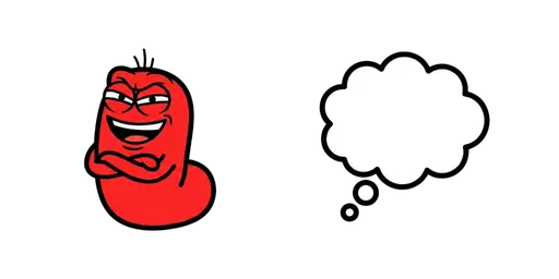 Larval Red Evil Grin Plan Cursor — Larva Cursors Pack