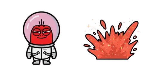 Larval Red Yellow Mars Landing Cursor — Larva Cursors Pack