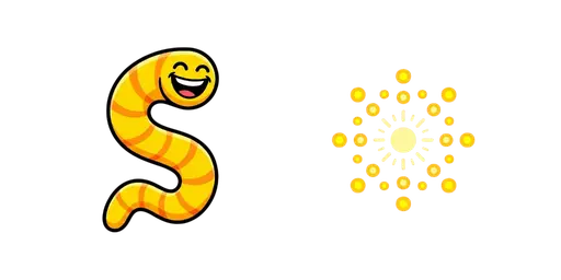 Larval Yellow Happy Wiggle Cursor — Larva Cursors Pack