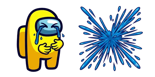 Among Us Yellow Crewmate Crying Laughing Cursor — Among Us Cursors Pack