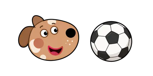 Peppa Pig Danny Dog & Football Cursor — Peppa Pig Cursors Pack
