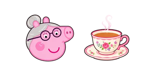 Peppa Pip Granny Pig & Teacup Cursor — Peppa Pig Cursors Pack