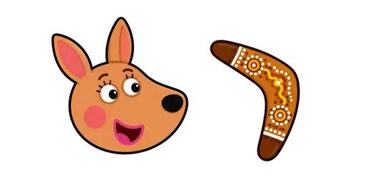 Peppa Pig Kylie Kangaroo & Boomerang Cursor — Peppa Pig Cursors Pack