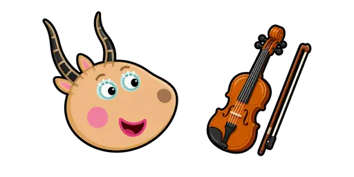 Peppa Pig Madame Gazelle & Violin Cursor — Peppa Pig Cursors Pack