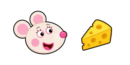 Peppa Pig Mandy Mouse & Tiny Cheese Cursor — Peppa Pig Cursors Pack