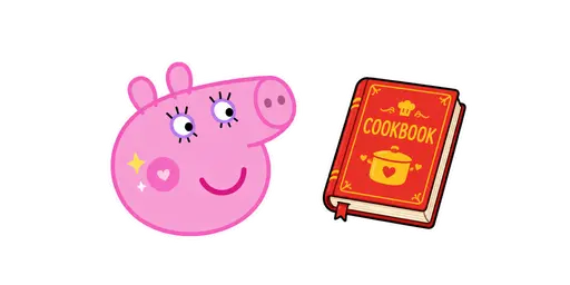Peppa Pig Mummy Pig & Cookbook Cursor — Peppa Pig Cursors Pack